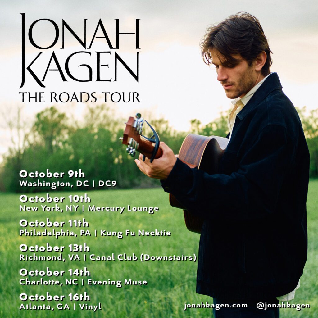JONAH KAGEN ANNOUNCES FIRST-EVER HEADLINE TOUR 