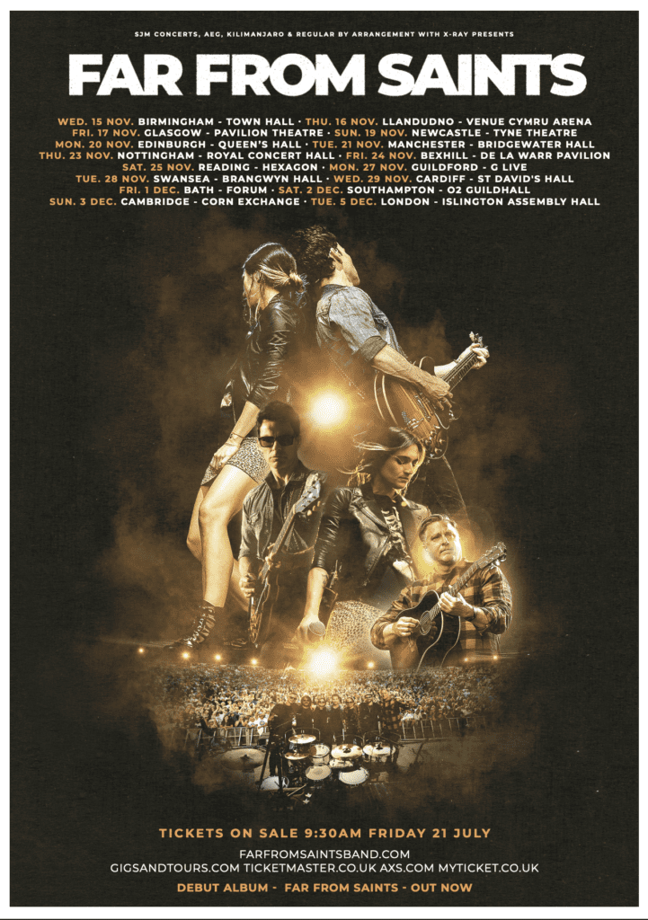 FAR FROM SAINTS ANNOUNCE MAJOR UK HEADLINE TOUR – CULMINATES WITH A LONDON SHOW AT ISLINGTON ASSEMBLY HALL