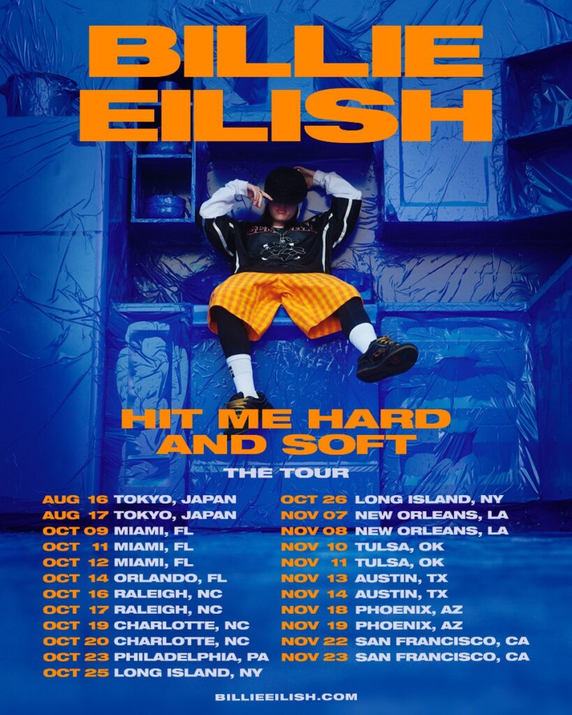BILLIE EILISH EXTENDS SOLD-OUT HIT ME HARD AND SOFT: THE TOUR WITH NEW JAPAN DATES AND SECOND NORTH AMERICAN LEG