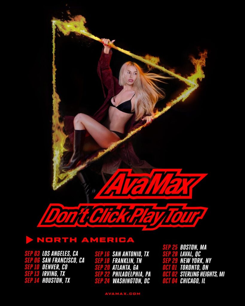 AVA MAX ANNOUNCES NORTH AMERICAN HEADLINE TOUR